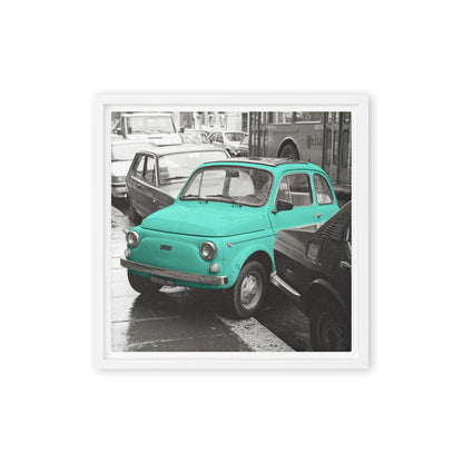 RF Framed canvas “Cinquecento turquoise“