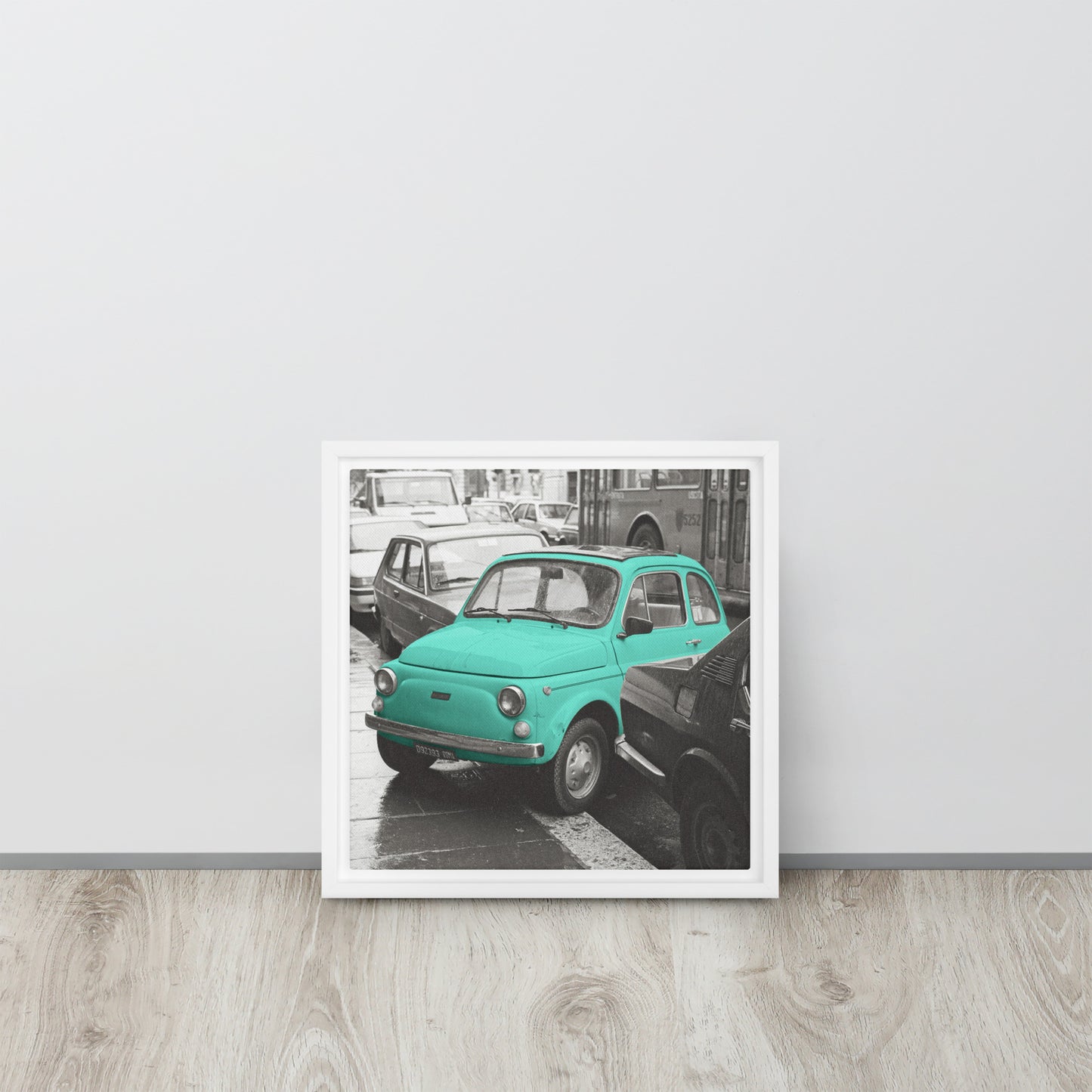 RF Framed canvas “Cinquecento turquoise“