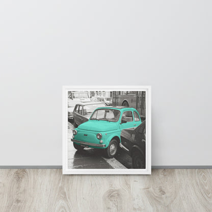 RF Framed canvas “Cinquecento turquoise“