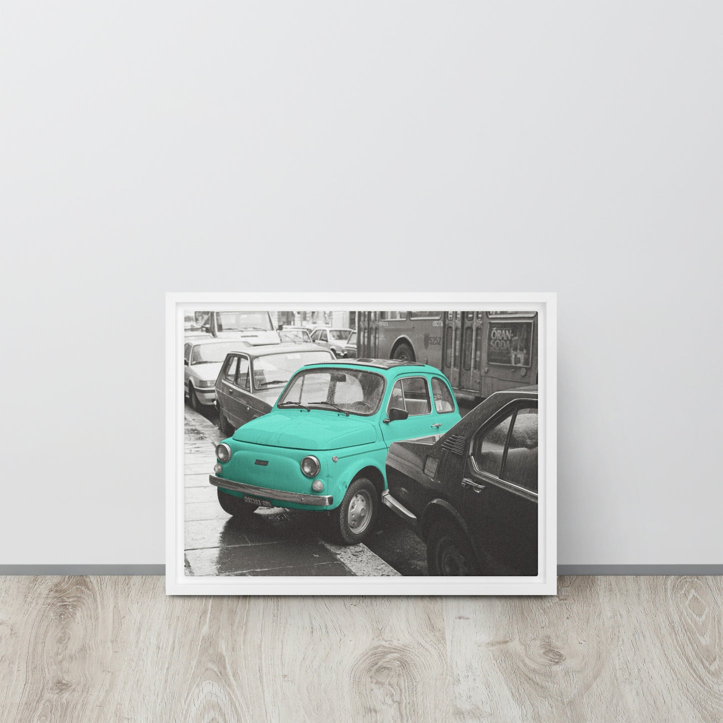 RF Framed canvas “Cinquecento turquoise“