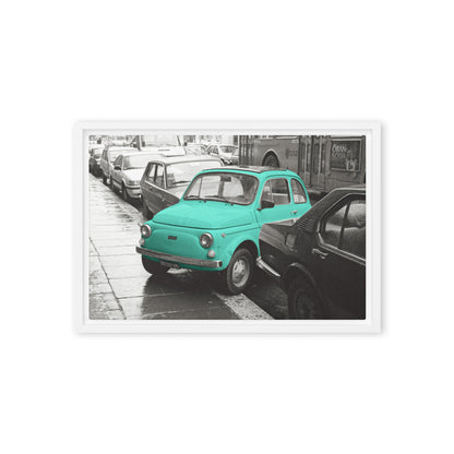 RF Framed canvas “Cinquecento turquoise“