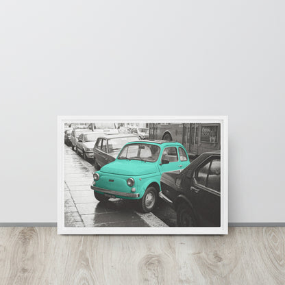 RF Framed canvas “Cinquecento turquoise“