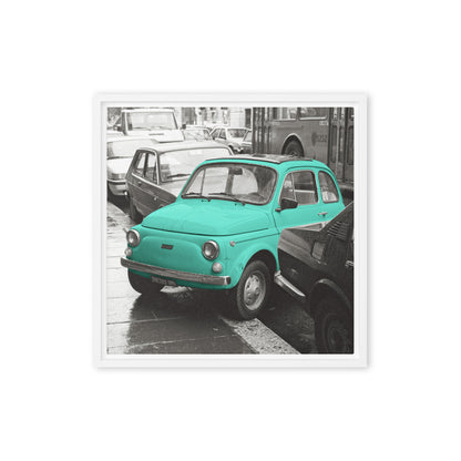 RF Framed canvas “Cinquecento turquoise“