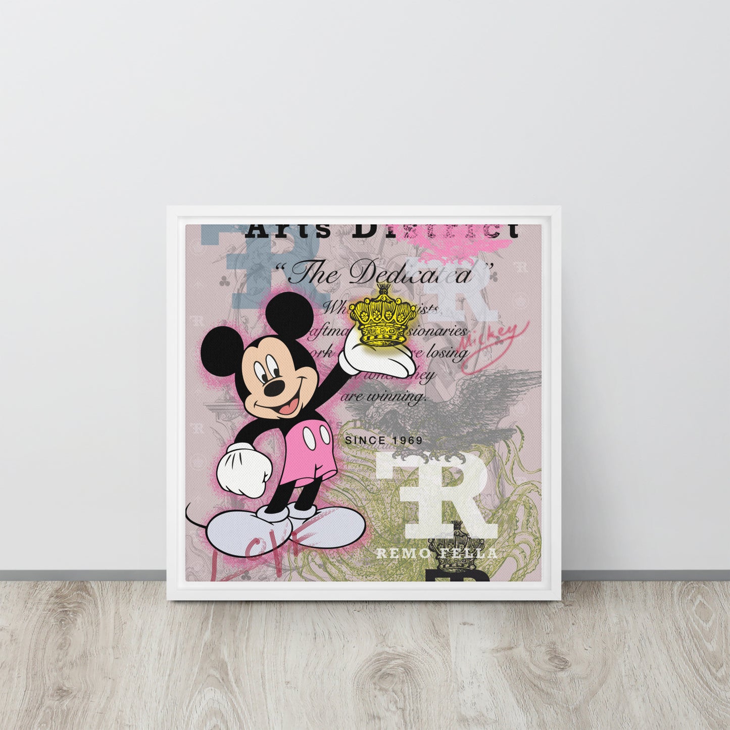 RF Framed canvas „Love Mickey“