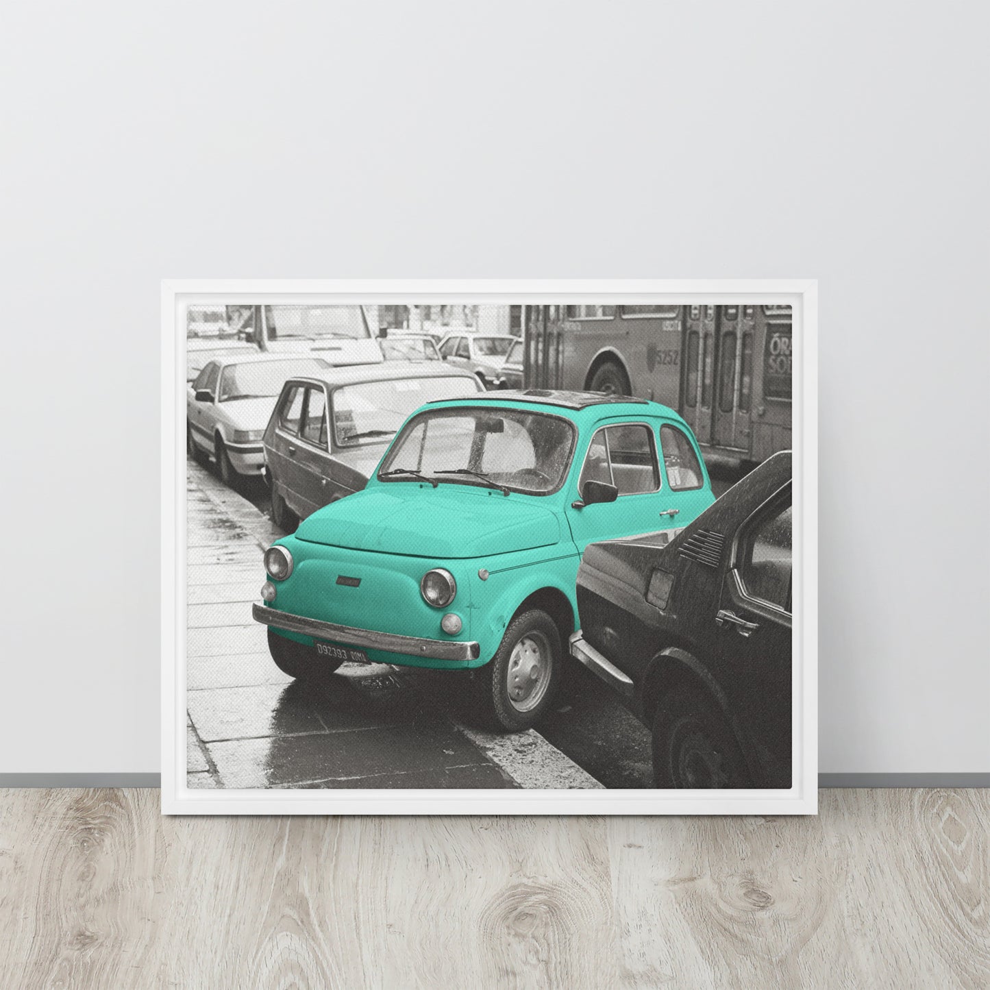 RF Framed canvas “Cinquecento turquoise“