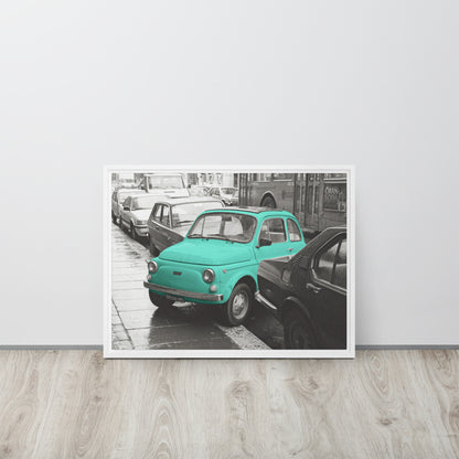 RF Framed canvas “Cinquecento turquoise“