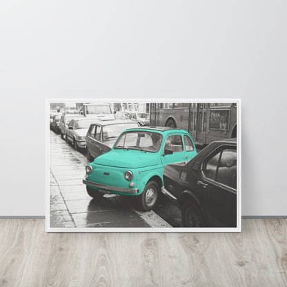 RF Framed canvas “Cinquecento turquoise“