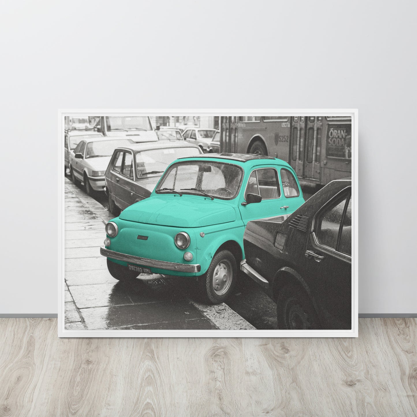 RF Framed canvas “Cinquecento turquoise“