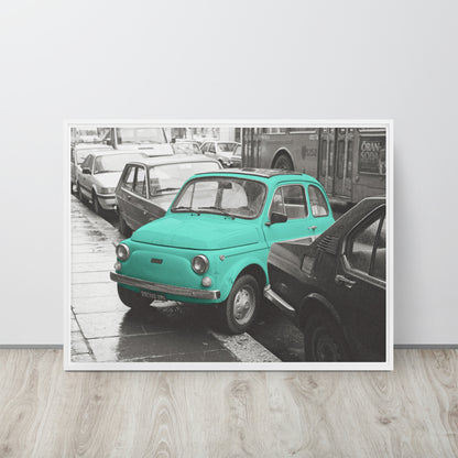 RF Framed canvas “Cinquecento turquoise“