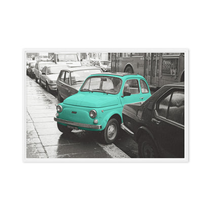 RF Framed canvas “Cinquecento turquoise“