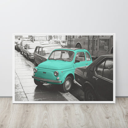 RF Framed canvas “Cinquecento turquoise“