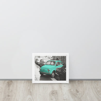 RF Framed canvas “Cinquecento turquoise“