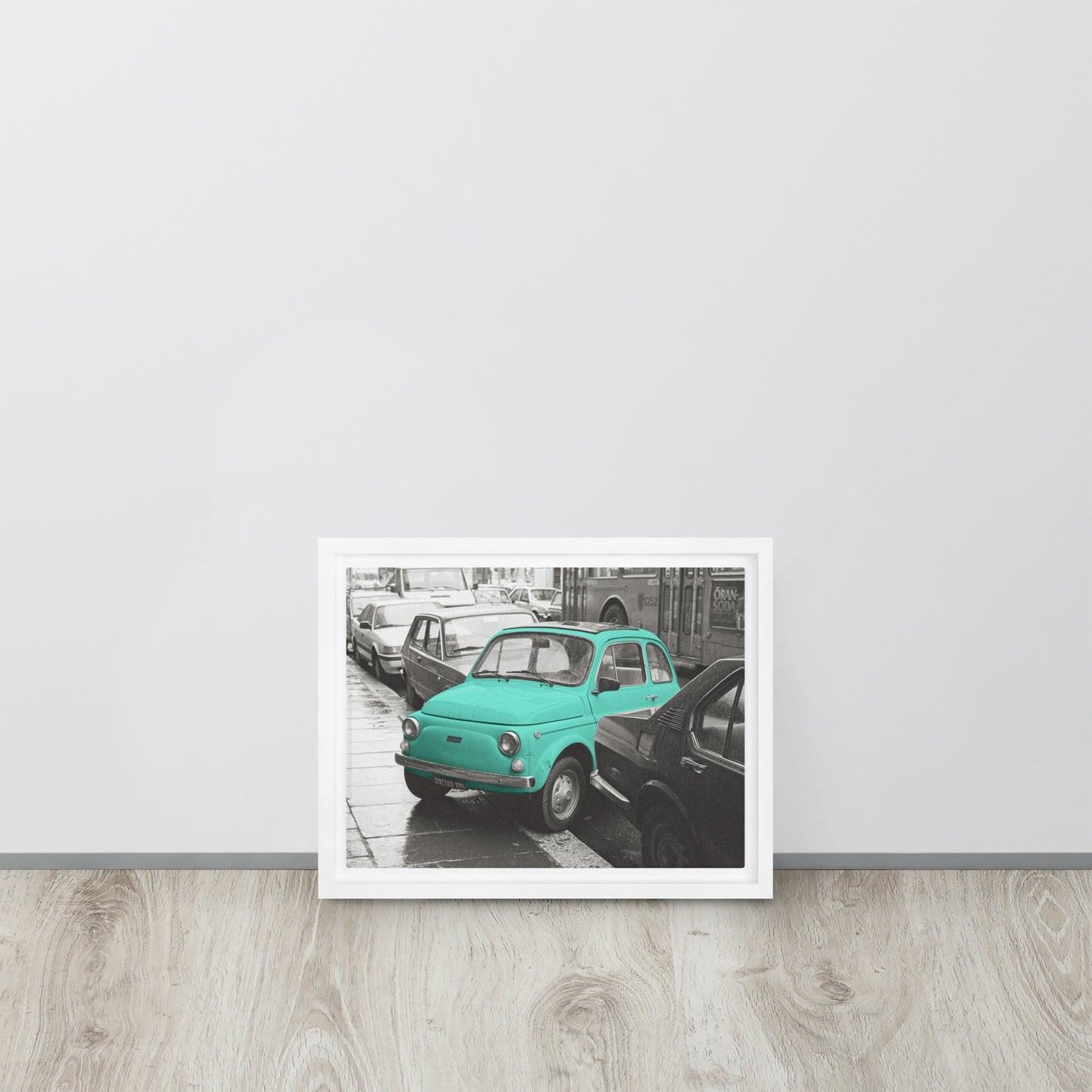 RF Framed canvas “Cinquecento turquoise“