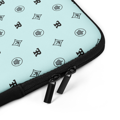RF Laptop Sleeve „CROWNS & BIRDS“ Light Cyan