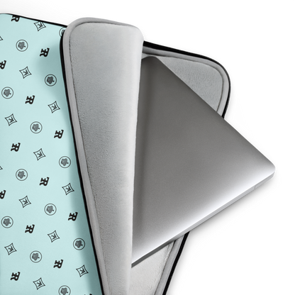 RF Laptop Sleeve „CROWNS & BIRDS“ Light Cyan