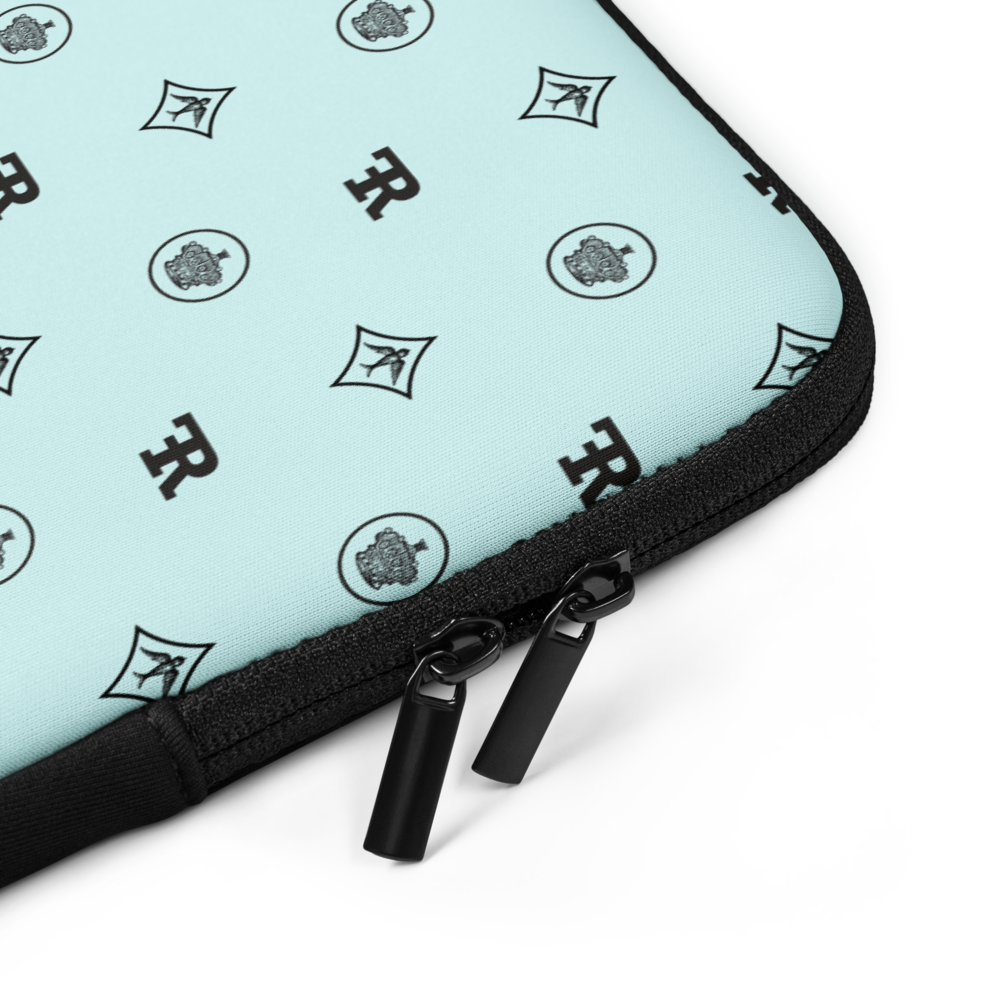 RF Laptop Sleeve „CROWNS & BIRDS“ Light Cyan