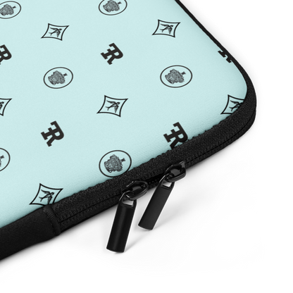 RF Laptop Sleeve „CROWNS & BIRDS“ Light Cyan