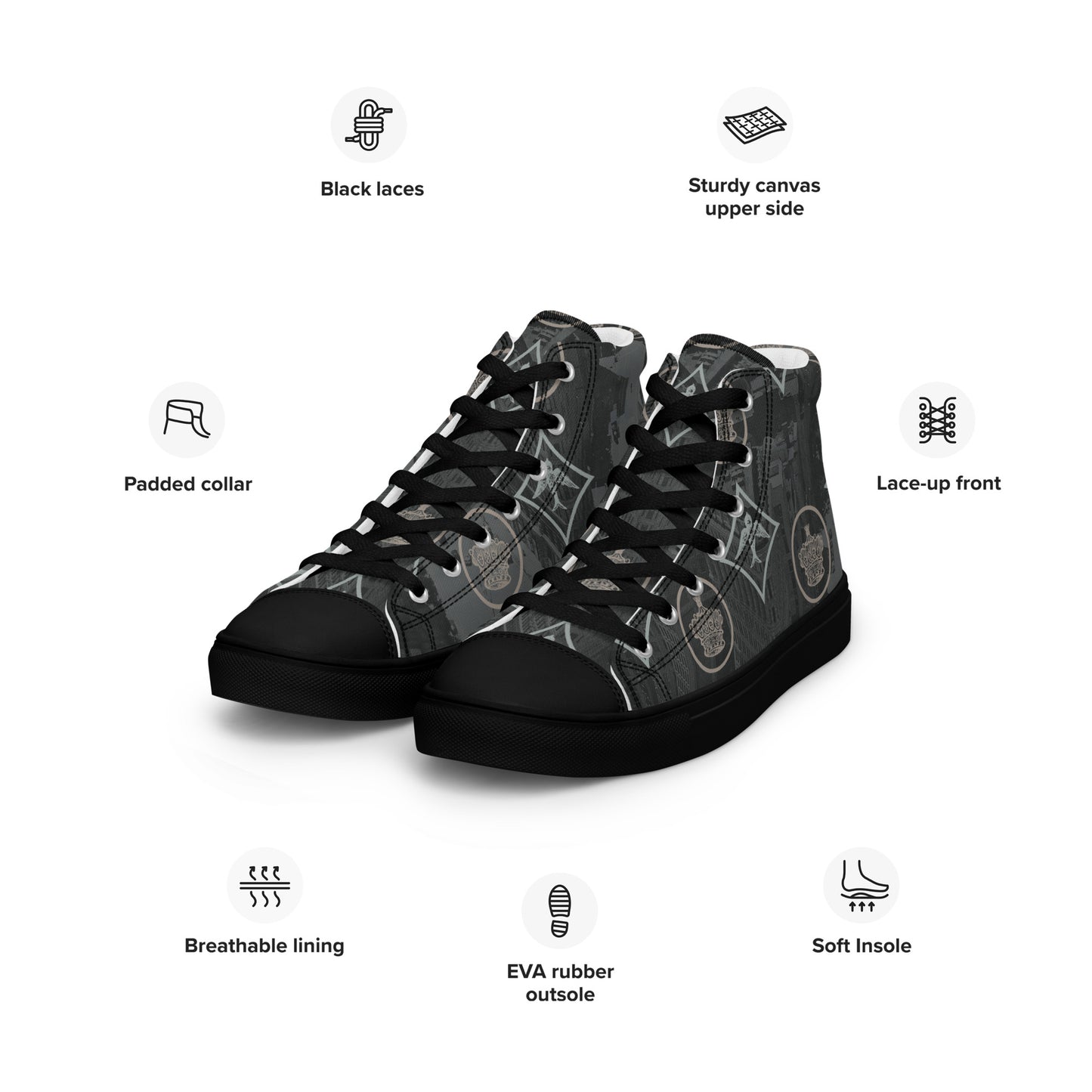 RF Men’s high top shoes CROWNS & BIRDS