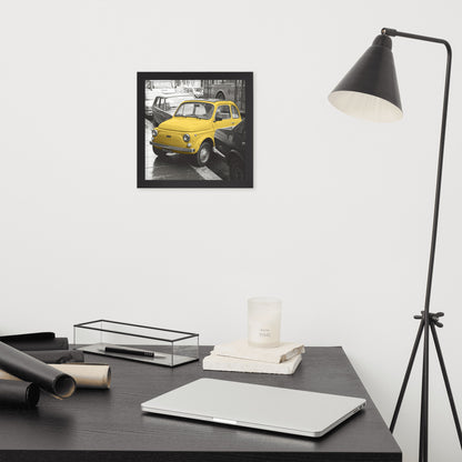 RF Framed photo paper poster “Cinquecento yellow”