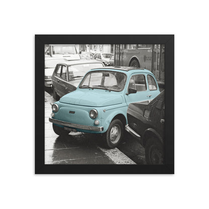 RF Framed photo paper poster “Cinquecento blue”