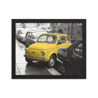 RF Framed photo paper poster “Cinquecento yellow”