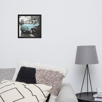 RF Framed photo paper poster “Cinquecento blue”