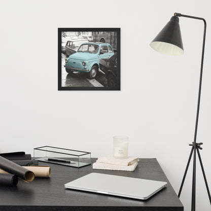 RF Framed photo paper poster “Cinquecento blue”