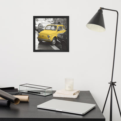 RF Framed photo paper poster “Cinquecento yellow”