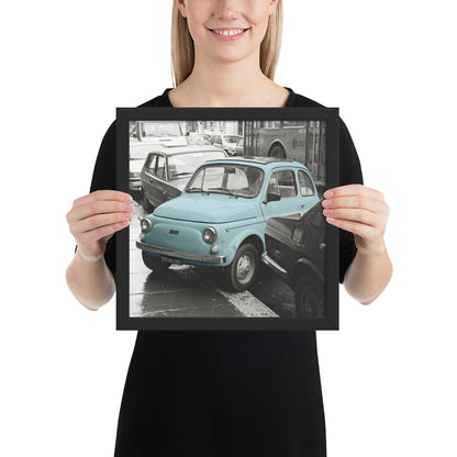 RF Framed photo paper poster “Cinquecento blue”