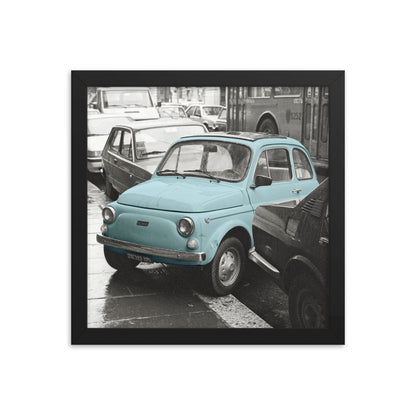 RF Framed photo paper poster “Cinquecento blue”