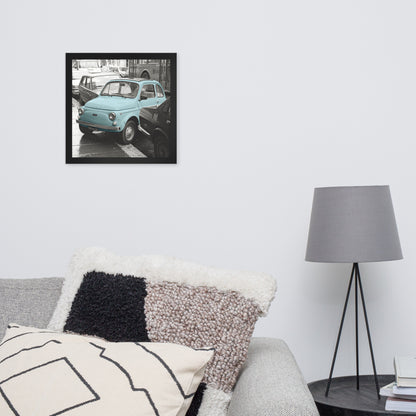 RF Framed photo paper poster “Cinquecento blue”