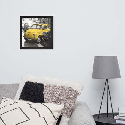 RF Framed photo paper poster “Cinquecento yellow”