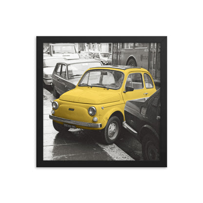 RF Framed photo paper poster “Cinquecento yellow”