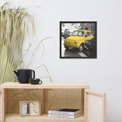 RF Framed photo paper poster “Cinquecento yellow”