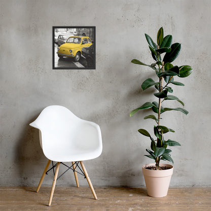 RF Framed photo paper poster “Cinquecento yellow”