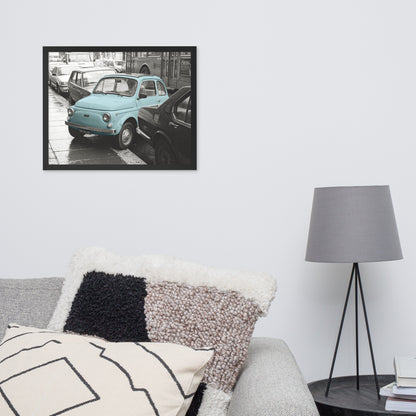 RF Framed photo paper poster “Cinquecento blue”