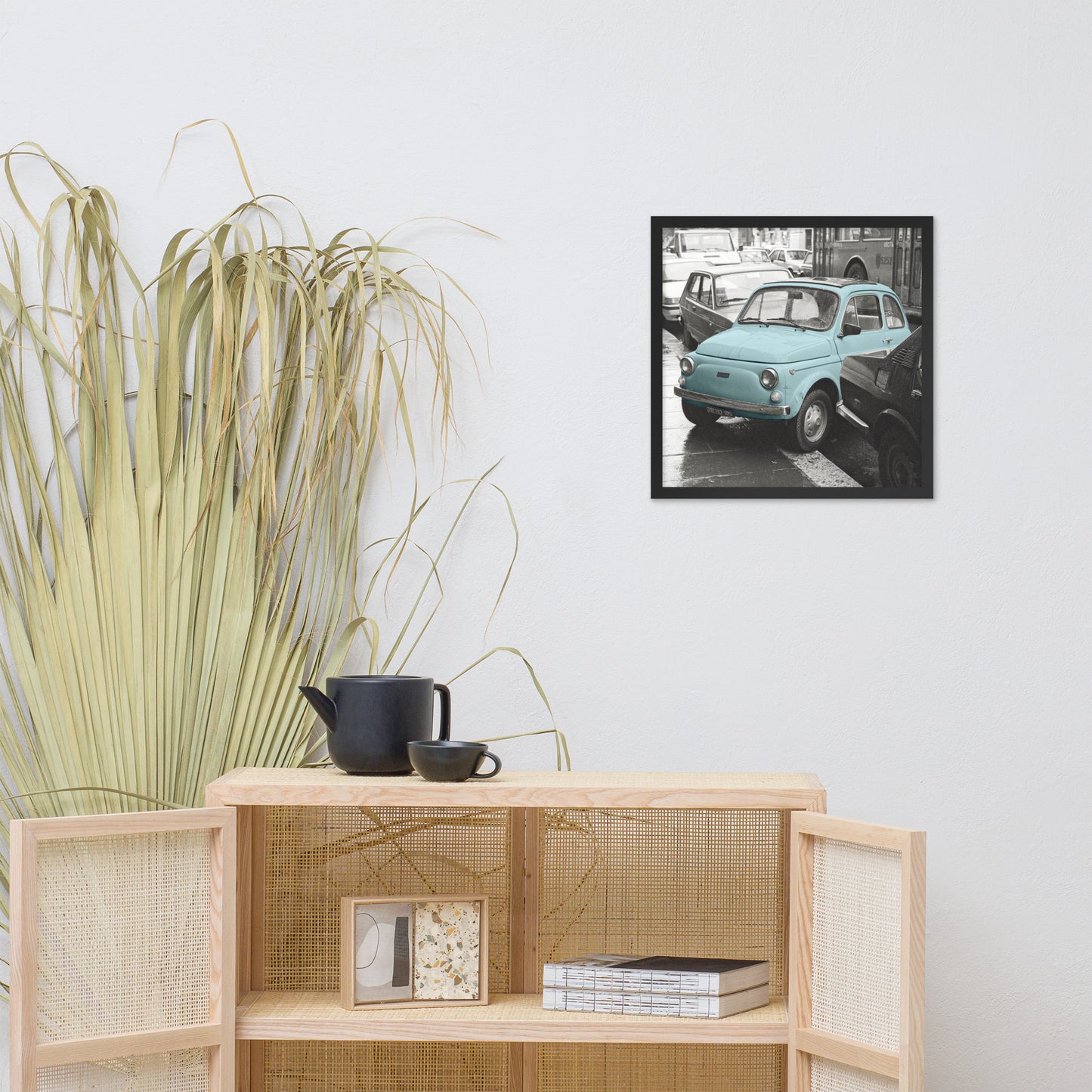 RF Framed photo paper poster “Cinquecento blue”