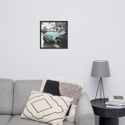 RF Framed photo paper poster “Cinquecento blue”