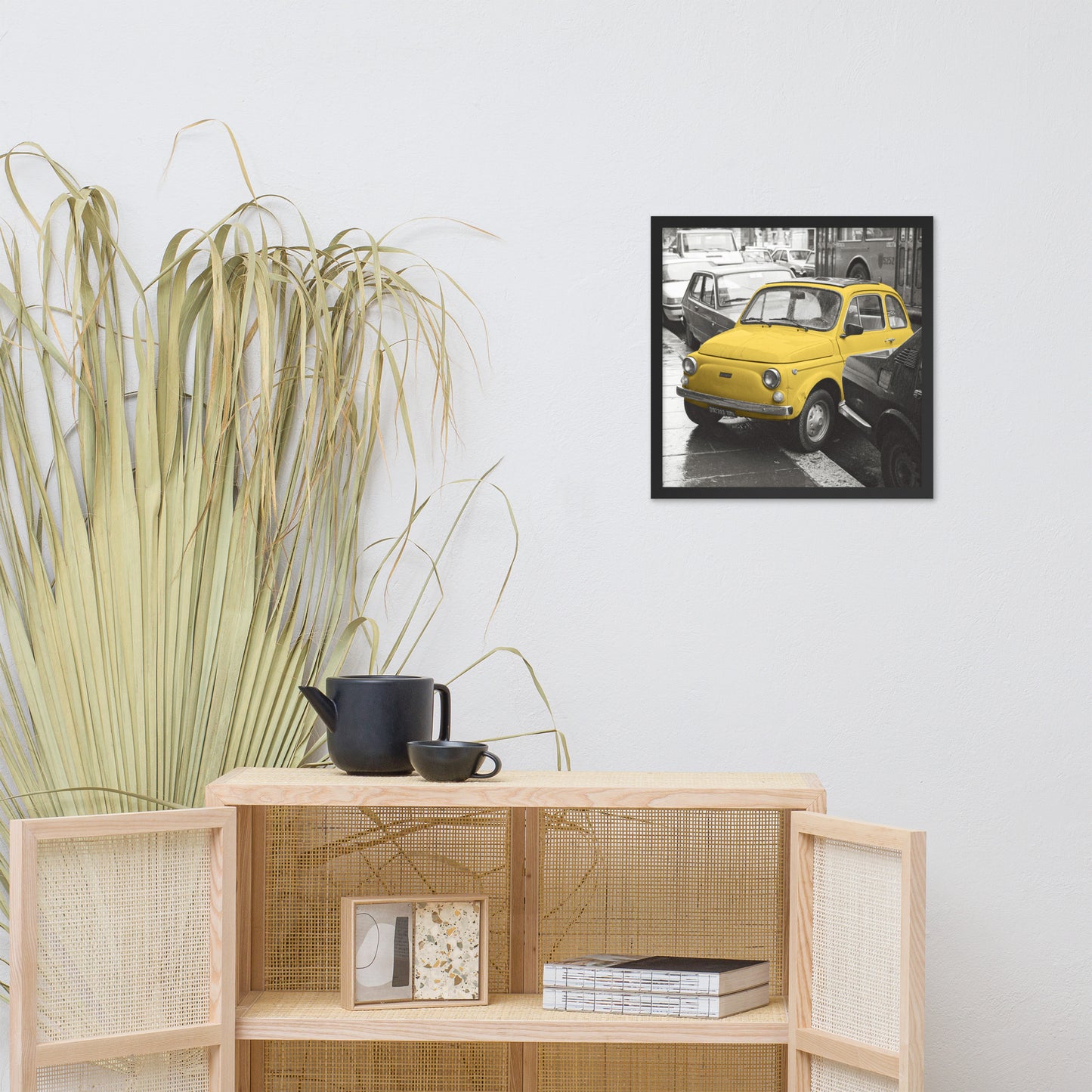 RF Framed photo paper poster “Cinquecento yellow”