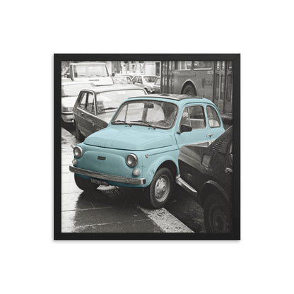 RF Framed photo paper poster “Cinquecento blue”