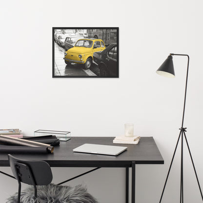 RF Framed photo paper poster “Cinquecento yellow”