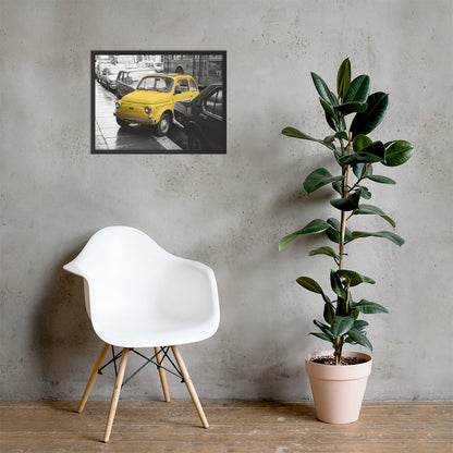 RF Framed photo paper poster “Cinquecento yellow”