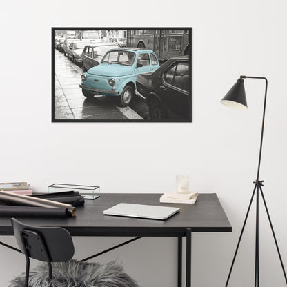 RF Framed photo paper poster “Cinquecento blue”