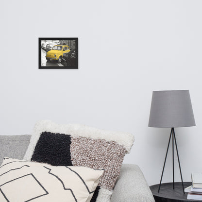 RF Framed photo paper poster “Cinquecento yellow”