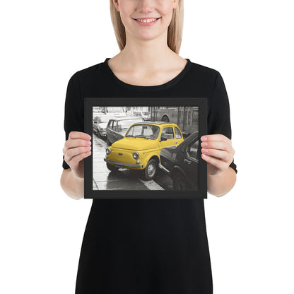 RF Framed photo paper poster “Cinquecento yellow”