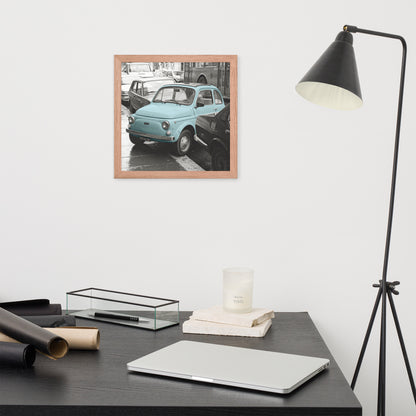 RF Framed photo paper poster “Cinquecento blue”