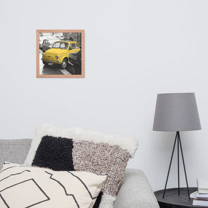 RF Framed photo paper poster “Cinquecento yellow”