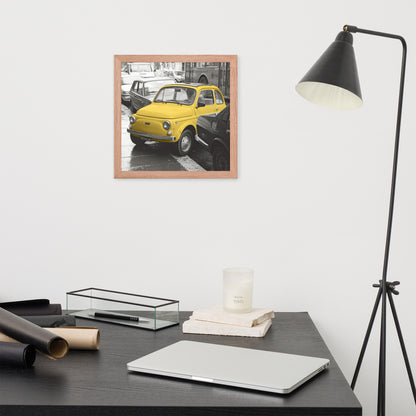 RF Framed photo paper poster “Cinquecento yellow”