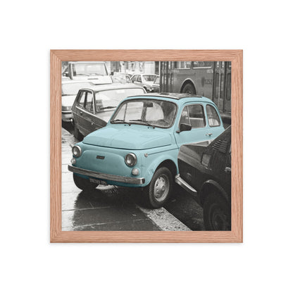 RF Framed photo paper poster “Cinquecento blue”