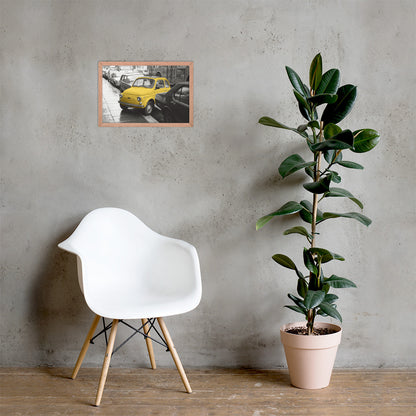 RF Framed photo paper poster “Cinquecento yellow”